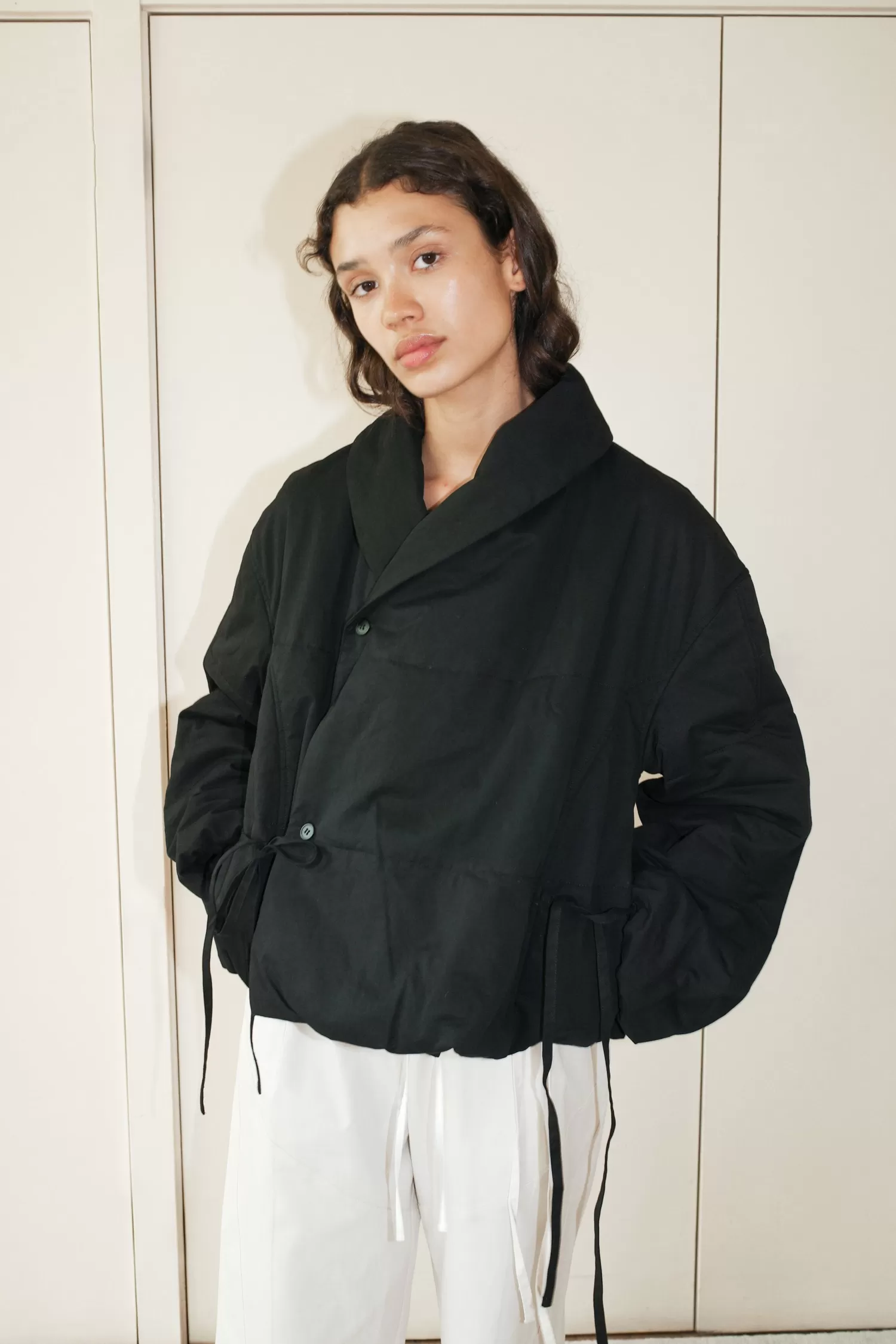 Outerwear | Tops-Deiji Studios Bubble Coat Black