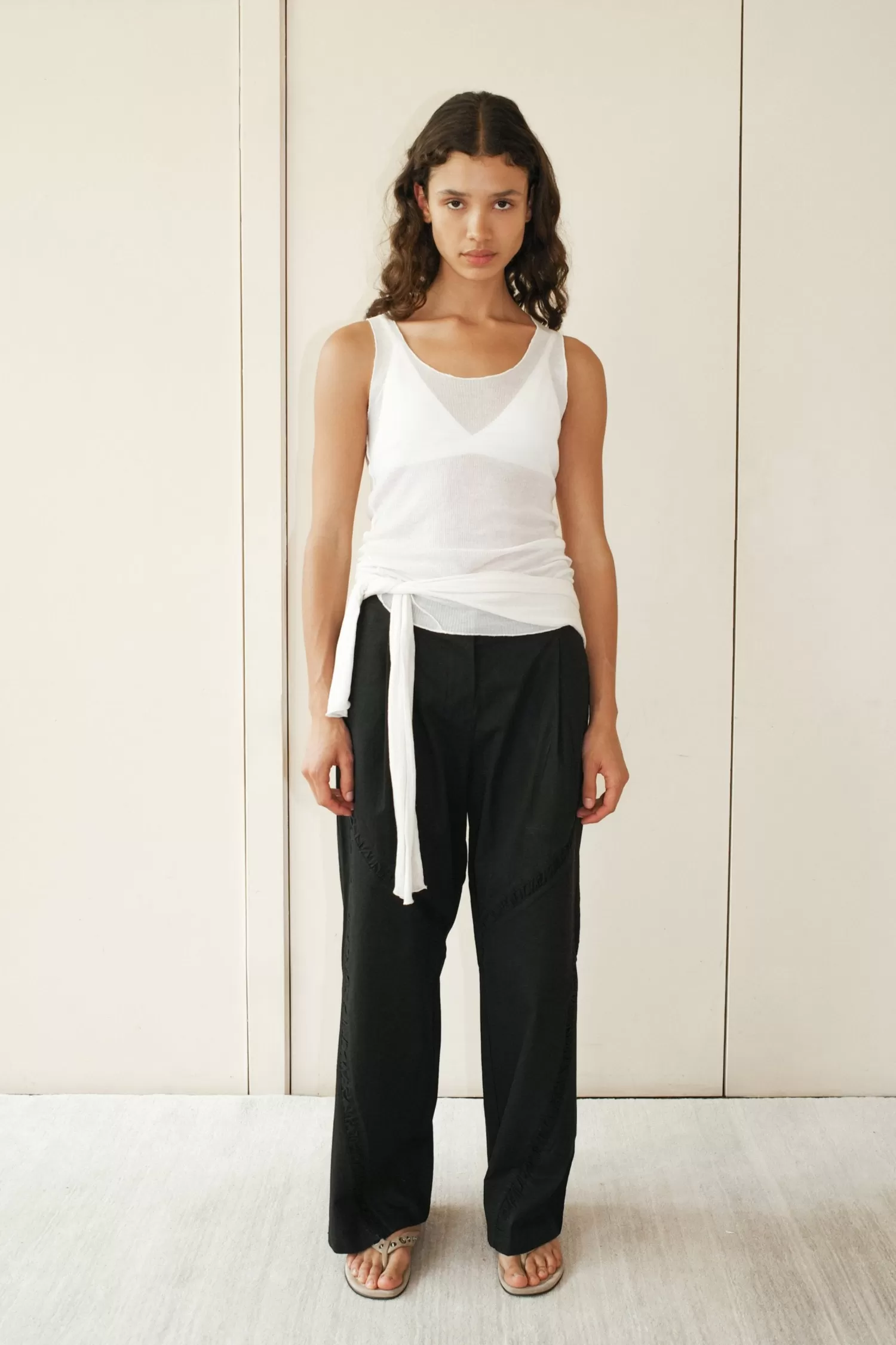 Bottoms-Deiji Studios Channel Pant Black