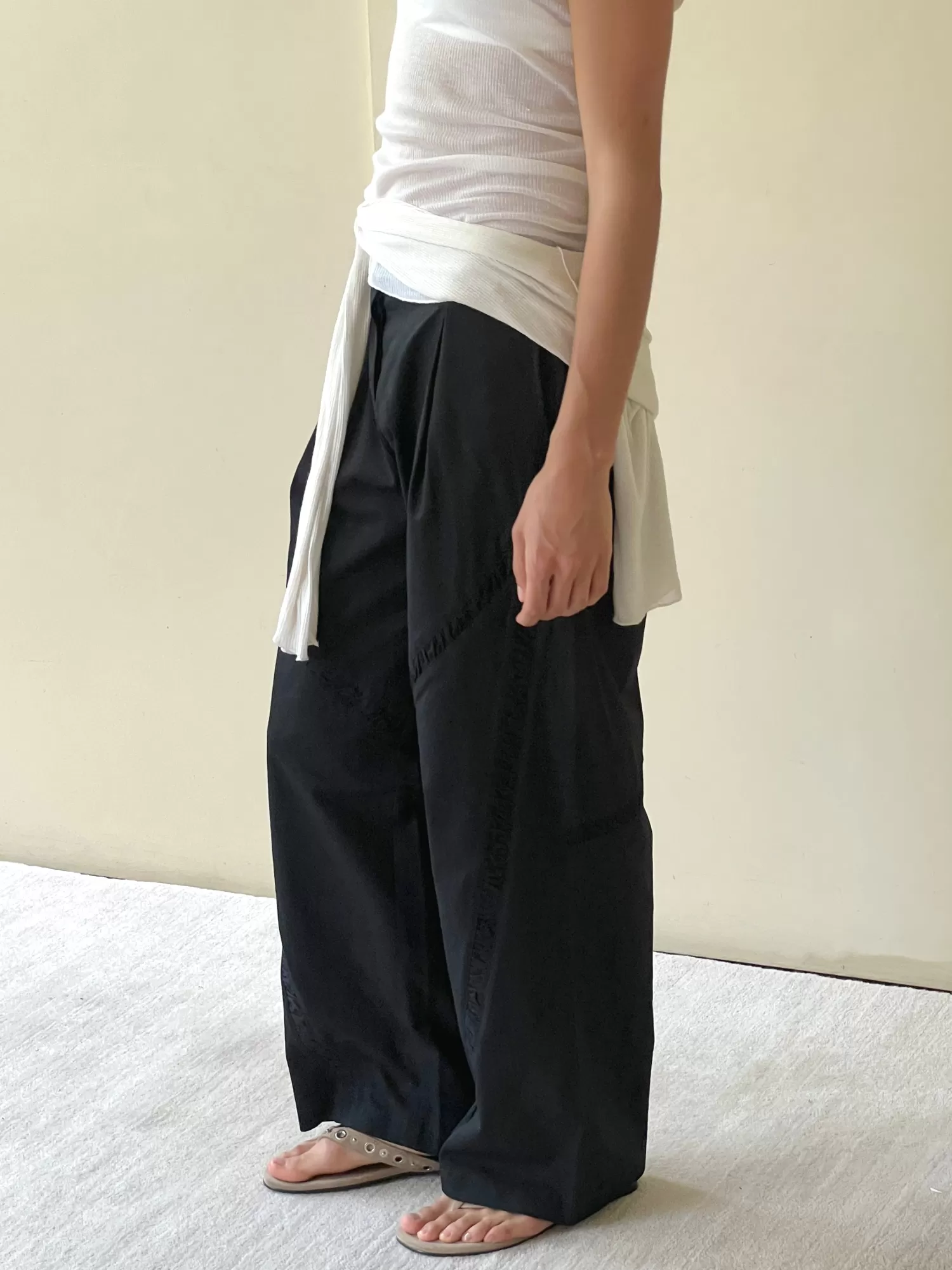 Bottoms-Deiji Studios Channel Pant Black