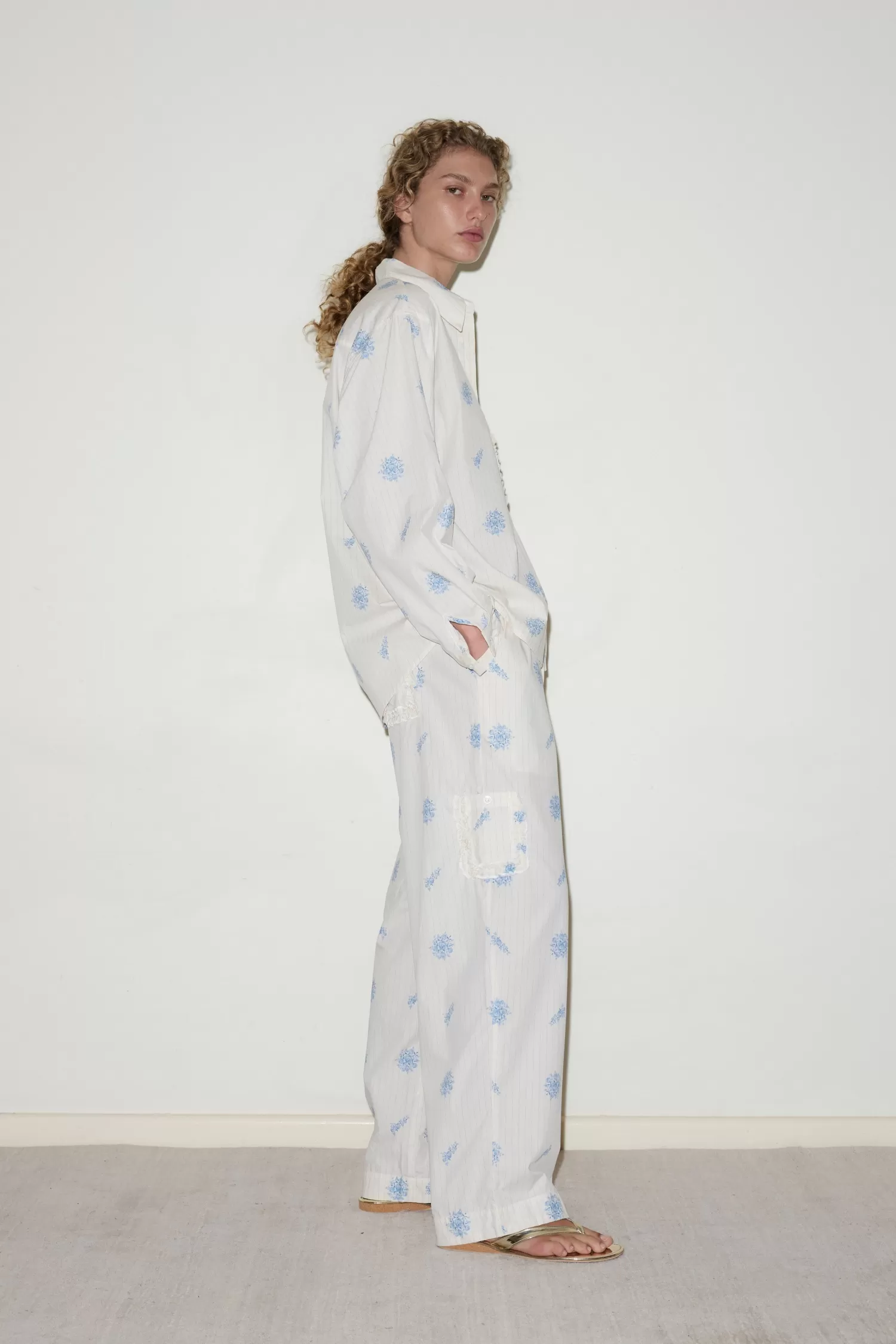 Sets-Deiji Studios Cotton Pyjama Set SeaFlower