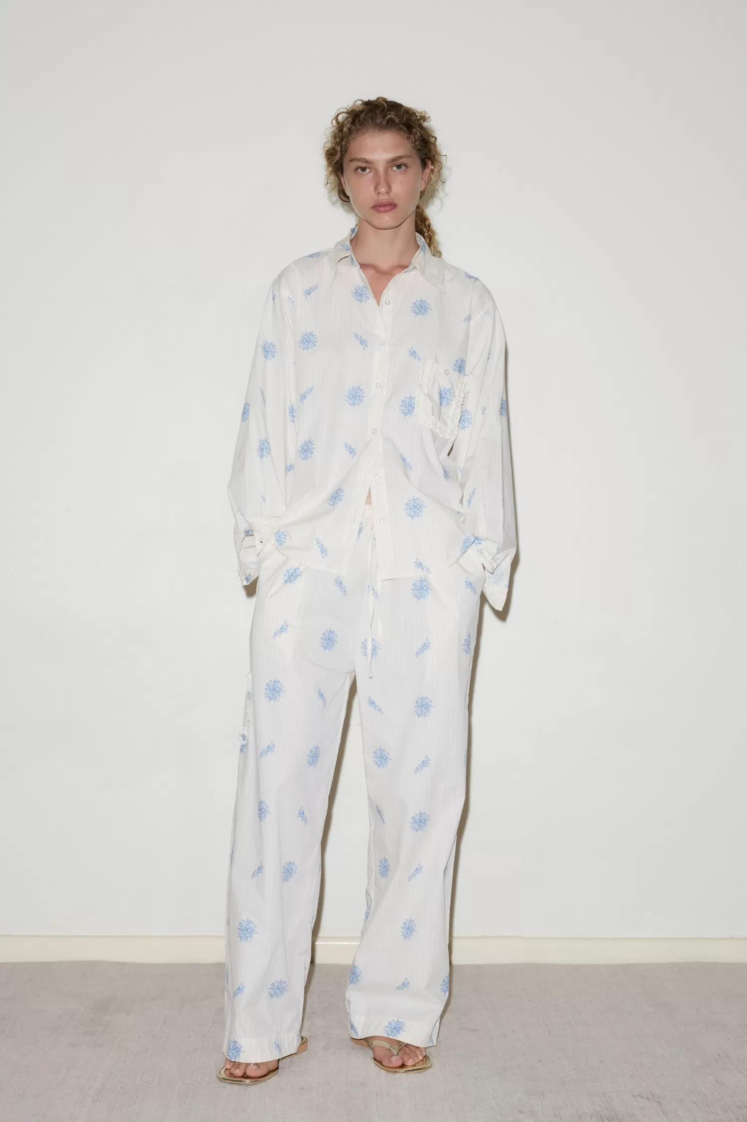 Sets-Deiji Studios Cotton Pyjama Set SeaFlower