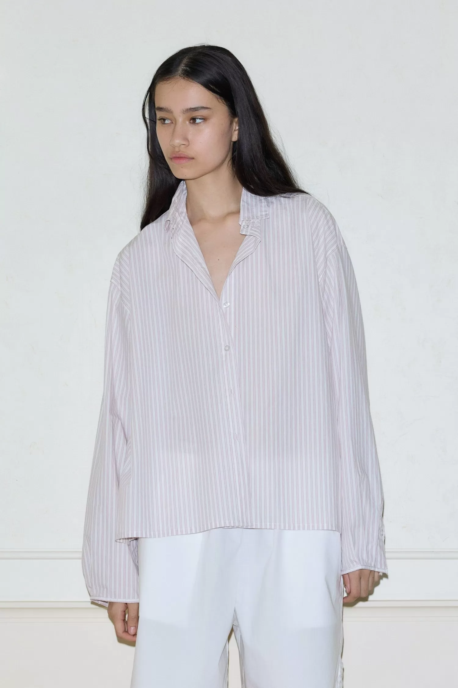 Tops-Deiji Studios Day Shirt MuskStripe