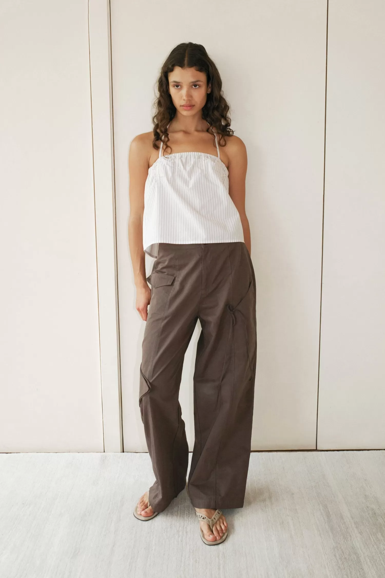 Bottoms-Deiji Studios Pocket Pant Wood