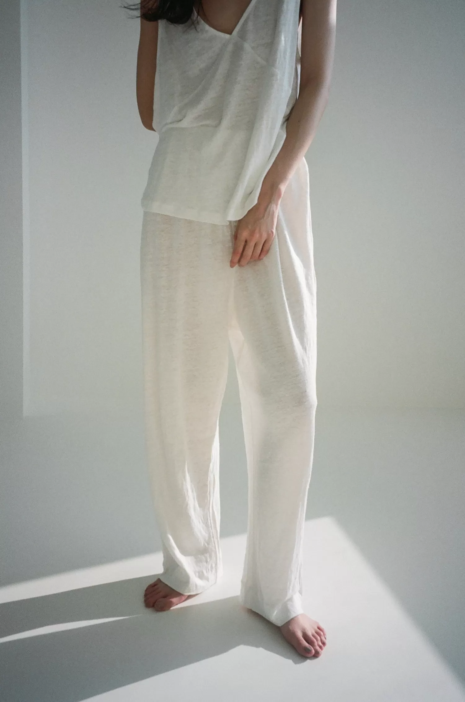 JerseySeparates | Bottoms-Deiji Studios soft pant ecru