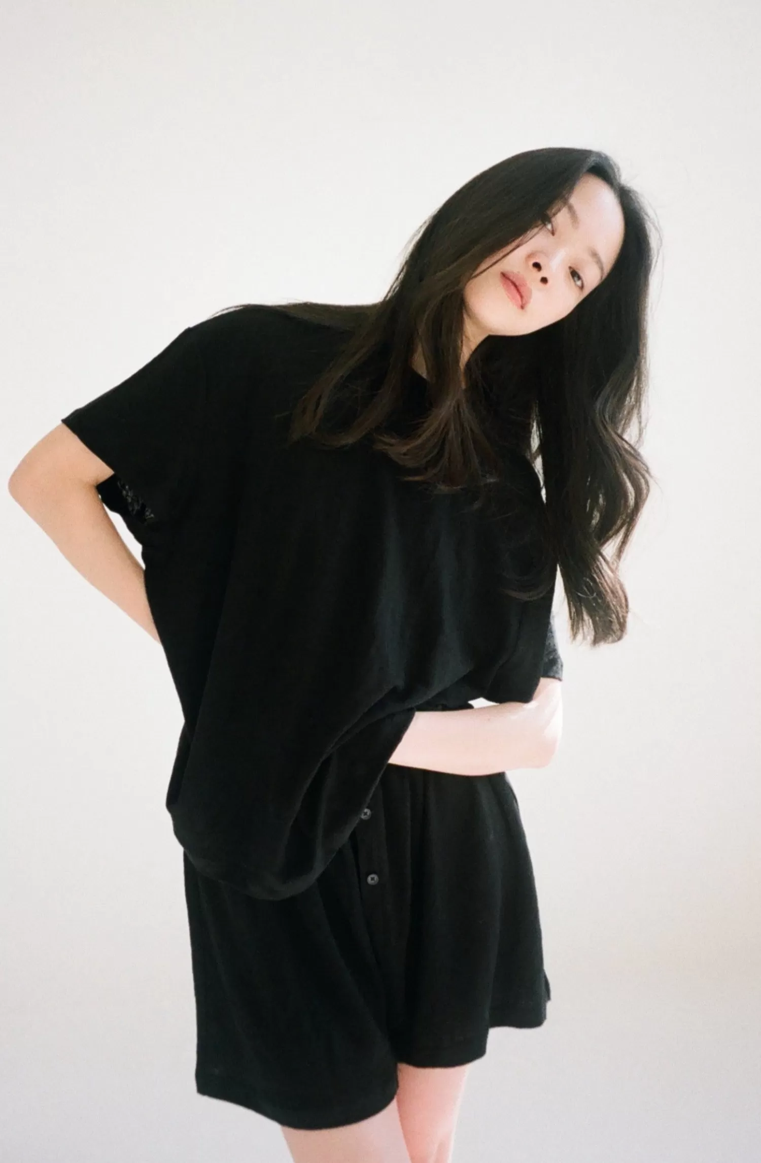 JerseySeparates | Tops-Deiji Studios soft t shirt black