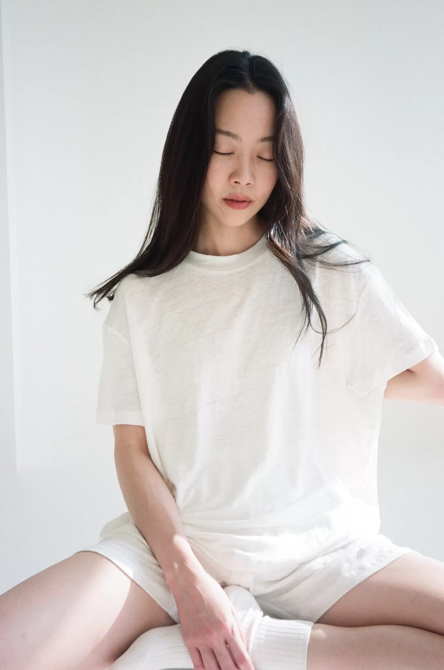 JerseySeparates | Tops-Deiji Studios soft t shirt ecru