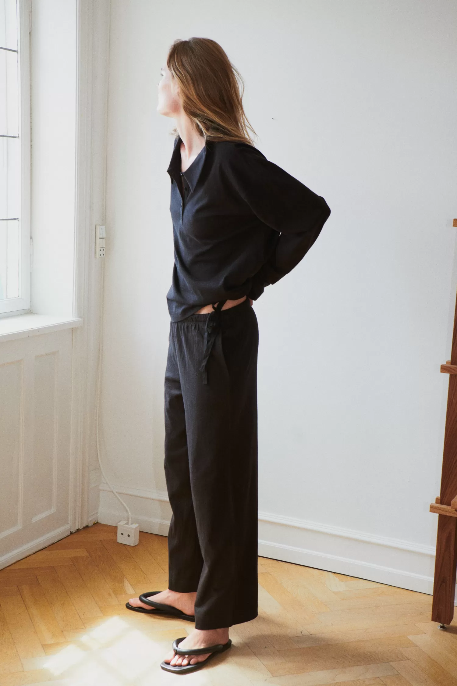 JerseySeparates | Bottoms-Deiji Studios the jersey pant black