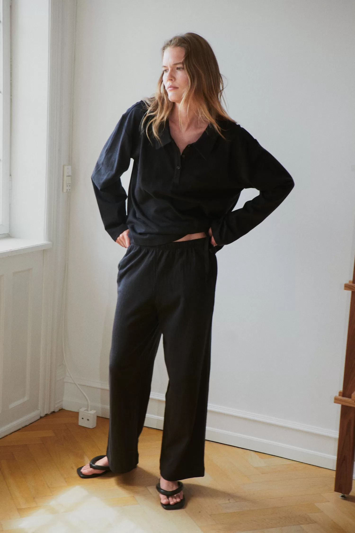 JerseySeparates | Bottoms-Deiji Studios the jersey pant black